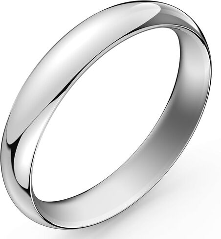 Titanium steel metal ring, simple for daily wear by both men and women, with a dome shaped high polished wedding ring that fits comfortably in sizes 6, 7, 8, 9, 10, and 11 in Saudi Arabia