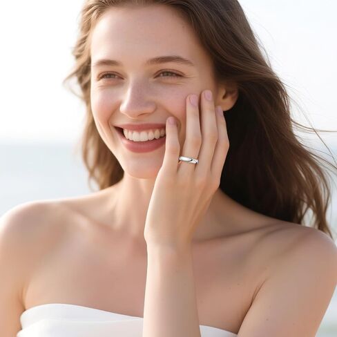 Titanium steel metal ring, simple for daily wear by both men and women, with a dome shaped high polished wedding ring that fits comfortably in sizes 6, 7, 8, 9, 10, and 11 in Saudi Arabia