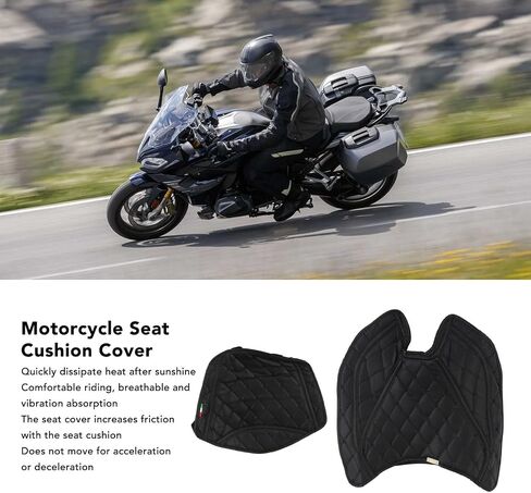 Aramox Motorcycle Seat Cushion Cover Fit for NC750, Motorcycle Seat Cover Comfortable Heat Insulation Breathable Vibration Absorption (Black) in Kuwait