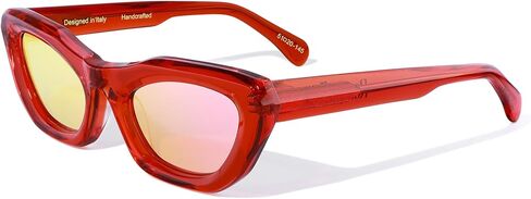 Non-Polarized Small Face Cat Eye Acetate Sunglasses 145mm Frame with UV Protection Impact Resistant Nylon Lens in Saudi Arabia