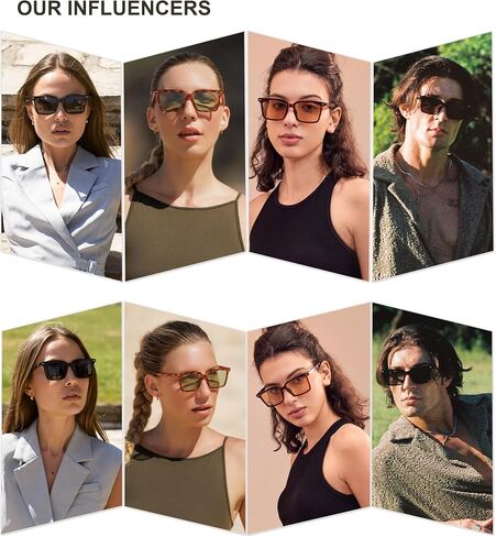SOJOS Trendy Polarized Square Sunglasses Womens Men Retro Vintage 90s Sun Glasses SJ2387 in Saudi Arabia