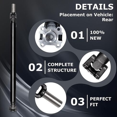PartsFlow 60.91" Rear Drive Shaft Prop Shaft For 1996 1997 1998 1999 2000 2001 2002 Toyota 4Runner Automatic RWD 936-711 in Saudi Arabia