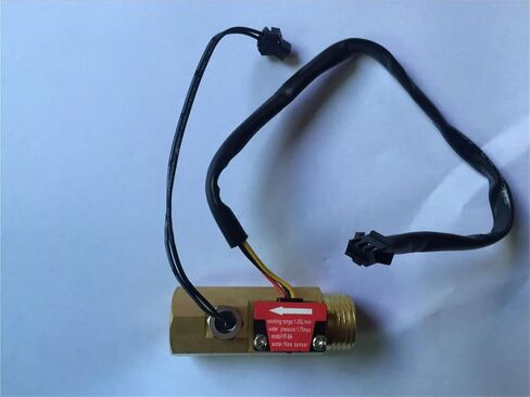 1PCS 66mm G1/2 Male Thread Brass Hall Effect Water Flow Sensor 1-25L/min with temperature sensor in Saudi Arabia