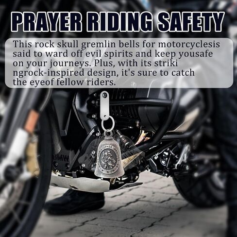Guardian Angel Motorcycle Bell - Mini Riding Safety Charm, Motorcycle Guardian Biker Bell (S) in Saudi Arabia