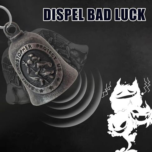 Guardian Angel Motorcycle Bell - Mini Riding Safety Charm, Motorcycle Guardian Biker Bell (S) in Saudi Arabia