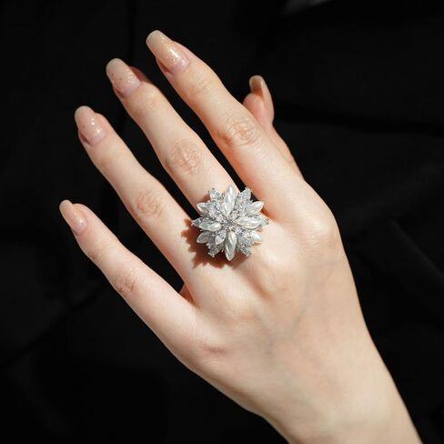 Aura & lrena Fidget Ring Anxiety Rings for Women Fidget Rings for Anxiety with Pearl Spinner, Adjustable 18K Gold Plated Non-Tarnish Floral Ring Gift for Wife Mother Friend in Kuwait