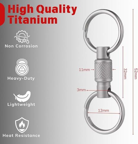 Titanium Quick Release Keychain, Detachable Key Ring, Disconnect Keychain in Saudi Arabia