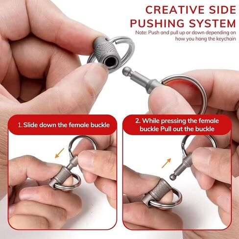 Titanium Quick Release Keychain, Detachable Key Ring, Disconnect Keychain in Saudi Arabia