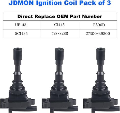 حزمة ملفات الإشعال JDMON متوافقة مع Kia Sorento 3.5L V6 2003 2004 2005 2006 استبدال UF-431 C1445 مجموعة من 3 in Saudi Arabia