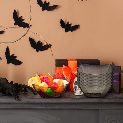 50 Pcs Gold Glitter Square Plastic Serving Bowls Disposable Snack Salad Bowl Small Party Bowls Candy Bar Containers Taco Bar Serving Dishes for Buffet Chips Fruit (8 oz) in Kuwait