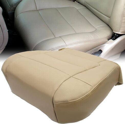 ECOTRIC Driver Side Bottom Seat Cover Compatible with 2001 2002 2003 Ford F150 XLT Super-Crew Cab Single Cab 4X4 2WD Synthetic Leather Gray in Saudi Arabia