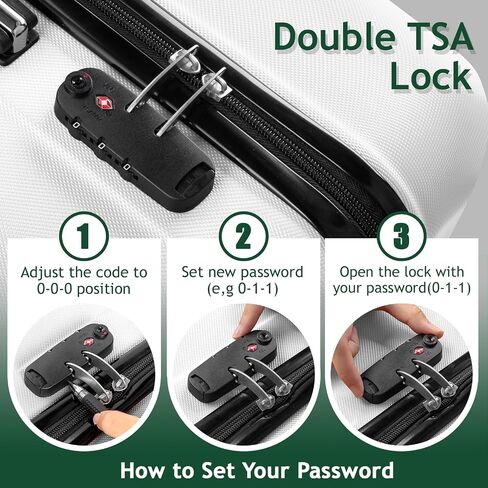 3 Piece Luggage Sets, Lightweight ABS Suitcase with 4 Spinner Wheels ＆ TSA Locks, Hardside Carry On Luggage Durable Suitcase Set for Family Travel Business - Red, 20/24/28 in Saudi Arabia