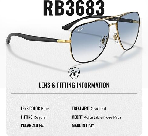 نظارات شمسية Ray-Ban RB3683 مربعة الشكل للرجال والنساء مع مجموعة نظارات RAYBAN الرسمية in Saudi Arabia