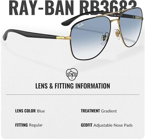 نظارات شمسية Ray-Ban RB3683 مربعة الشكل للرجال والنساء مع مجموعة نظارات RAYBAN الرسمية in Saudi Arabia