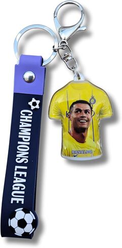Cristiano Ronaldo Portugal keychain, Cristiano Ronaldo Smiling Keychain, Pendant keychain, for backpacks, bags, Team Portugal, Soccer gifts for fans in Saudi Arabia