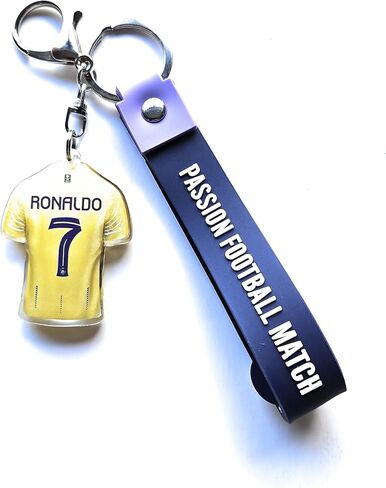 Cristiano Ronaldo Portugal keychain, Cristiano Ronaldo Smiling Keychain, Pendant keychain, for backpacks, bags, Team Portugal, Soccer gifts for fans in Saudi Arabia