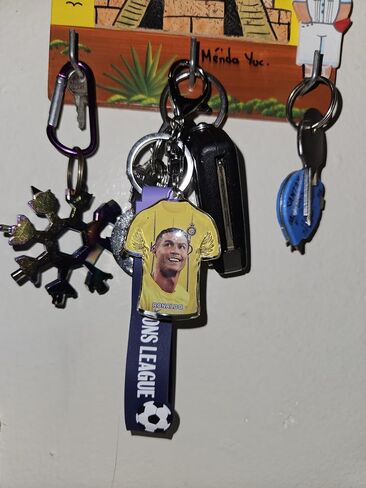 Cristiano Ronaldo Portugal keychain, Cristiano Ronaldo Smiling Keychain, Pendant keychain, for backpacks, bags, Team Portugal, Soccer gifts for fans in Saudi Arabia