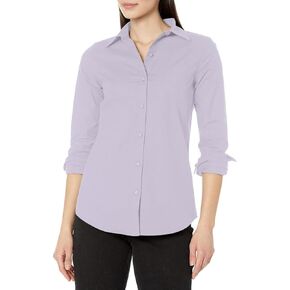Women's Button Down Long Sleeve Poplin Dress Shirts for Work Office Business Casual Blouse Tops (Available in Plus Size) in Saudi Arabia
