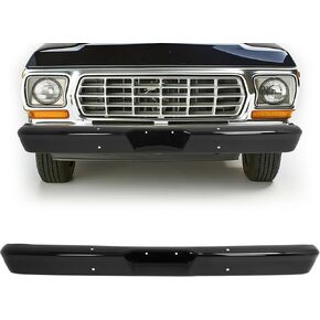 شريط وجه المصد الأمامي من KUAFU متوافق مع 1964-1977 Ford F100 F250 F350 1975-1977 F150 F500 لاستبدال C4TZ17757C، FO1002101 مسحوق فولاذي مطلي باللون الأسود in Kuwait