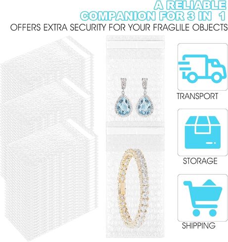 300Pcs Bubble Wrap Bags 4 x 6 Inch Clear Bubble Out Bags Self Sealing Bubble Wrap Pouches Double Wall Bubble Pouch Bag for Moving and Storage in Kuwait