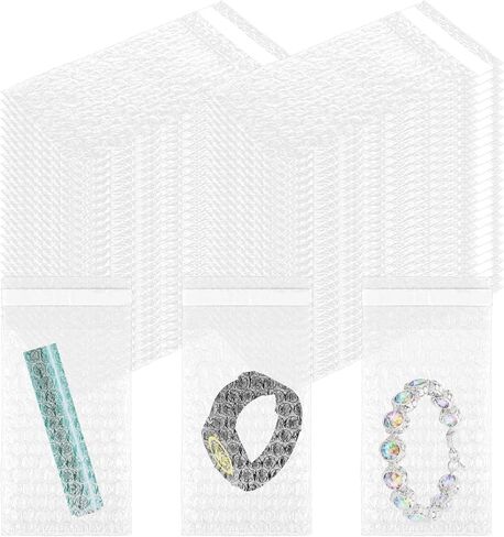 300Pcs Bubble Wrap Bags 4 x 6 Inch Clear Bubble Out Bags Self Sealing Bubble Wrap Pouches Double Wall Bubble Pouch Bag for Moving and Storage in Kuwait