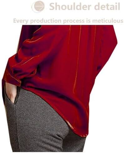 Silk Velvet Lady's Long-Sleeved Shirt Warm Soft Blouse Fat Tops for Woman 100KG in Saudi Arabia