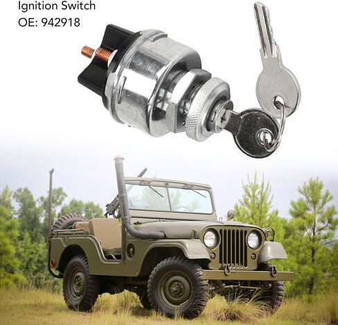 مفتاح التشغيل، مفتاح الإشعال مع مفتاحين، OE 942918، لـ Willys CJ2A، CJ3A، DJ3A، CJ3B، CJ5، CJ6 in Saudi Arabia