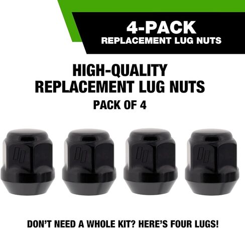 DPAccessories Black Lug Nuts | Compatible Replacement for Subaru | 28171AJ001, 28171AG000, 28171AJ000 | Factory/OEM Wheels Only | Set of 20 | DSU121251F-BK/020 in Saudi Arabia