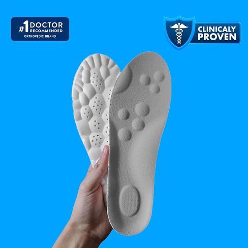 Insoles - Super Soft Orthopedic for Women & Men, 4D Cloud Technology, Arch-Support, Shock Absorbing Insoles for Foot & Joint Support, Pain Relief Sports Soles in Saudi Arabia