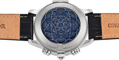 HERITOR Apostle Automatic Watch for Men – 43mm Men's Watch with Jeweled Automatic Movement, 316L Stainless Steel Case, Genuine Leather Strap (HERHS2701) in Saudi Arabia