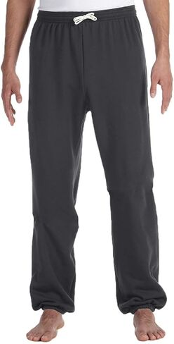 Bella + Canvas Men's Long Scrunch Fleece Pant Black in Saudi Arabia