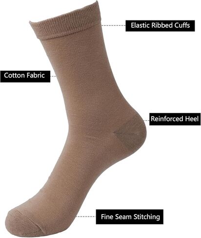 Mens Dress Socks Combed Cotton Dress Crew Sock for Men-2 Pack Casual Breathable Men Socks in Kuwait