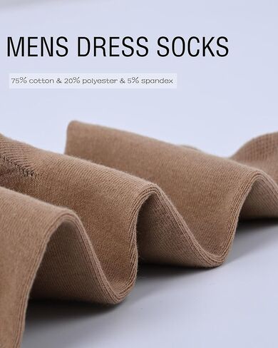 Mens Dress Socks Combed Cotton Dress Crew Sock for Men-2 Pack Casual Breathable Men Socks in Kuwait