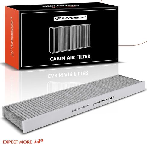فلتر هواء المقصورة A-Premium 2-PC مع الكربون المنشط المتوافق مع الموديلات الصغيرة - Cooper 2007-2015، Cooper Countryman 2011-2016، Cooper Paceman 2013-2016 - خلف صندوق القفازات - استبدال # 64319127515 in Saudi Arabia