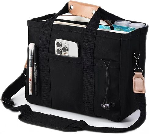 Tote Bags Unisex Extra Large Work Canvas Bag Multi-Pocket Utility Design with Shoulder Carry Options for Work and Daily Use in Saudi Arabia