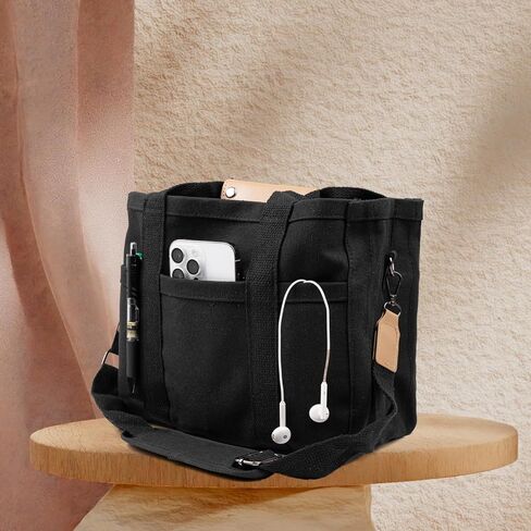 Tote Bags Unisex Extra Large Work Canvas Bag Multi-Pocket Utility Design with Shoulder Carry Options for Work and Daily Use in Saudi Arabia