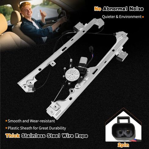 741-645 Front Passenger Side Power Window Regulator & Motor Assembly Compatible with Cadillac Escalade 2002-2006, for Chevrolet Silverado/Tahoe GMC Sierra 1500 2500 Yukon XL Replace# 15077854 in Saudi Arabia