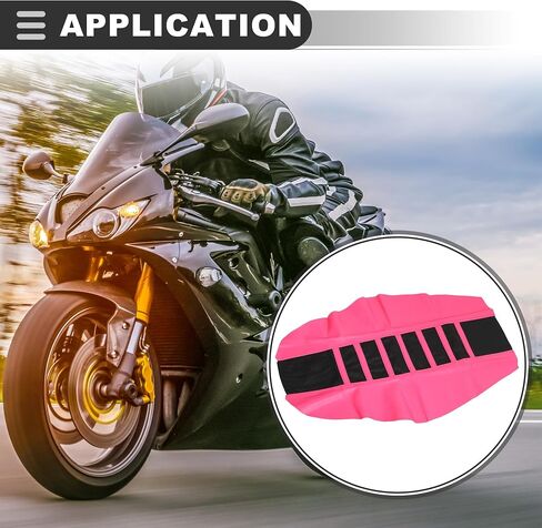 Motoforti Universal Motorcycle Seat Cover, Faux Leather, Pink, 1 Pc in Saudi Arabia