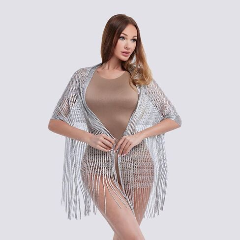 Women Swimsuit Crochet Swim Cover Up 2025 Summer Bathing Suit Swimwear Mesh Knit Beach Short Skirt Scarf, Shawl & Head Wrap in Saudi Arabia