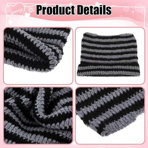Crochet Cat Ear Beanie Black Gray Cat Ear Hat for Women Cute and Cozy Gothic Knitted Crochet Perfect for Winter Halloween Christmas and Y2k Aesthetic in Saudi Arabia