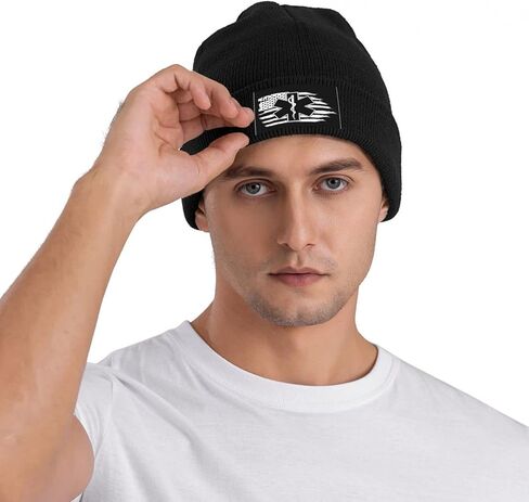 American Flag EMS Star of Life EMT Paramedic Men & Women Beanie Cap Winter Hat Knit Cap Skull Cap Black in Saudi Arabia