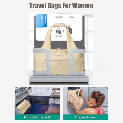 حقيبة رياضية خفيفة الوزن مقاومة للماء مع حامل زجاجة مياه، حقيبة رياضية متعددة الجيوب للنساء صغيرة مع حجرة للأحذية وحزام يوغا لرياضة اليوغا في عطلة نهاية الأسبوع، أسود in Kuwait