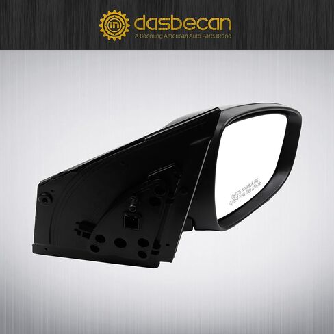 Dasbecan Left Driver Side Mirror Compatible with 2012-2017 Hyundai Accent Gloss Black Door Mirror with Power Glass, Manual Folding Replace# HY1320180 87610-1R210 876101R210 (3 pins) in Saudi Arabia