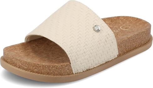 Journee Womens cushioned footbeds Sheena beach sandal open toe single band design in Saudi Arabia