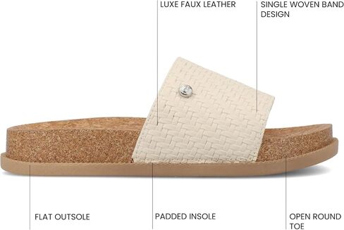 Journee Womens cushioned footbeds Sheena beach sandal open toe single band design in Saudi Arabia