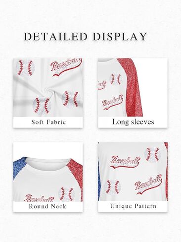 Baseball Sweatshirts for Women Cute Mom Baseball Shirt Crewneck Outfit Comfy Tops Casual Fall Clothes in Saudi Arabia