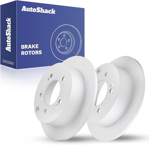 دوارات الفرامل الخلفية المحفورة والمشقوقة من AutoShack | بديل لسيارة كيا سول فورتي كوب 2010-2013 2012-2013 Forte5 1.6L 2.0L 2.4L FWD | لمسة نهائية فضية غير لامعة | مجموعة 2 جهاز كمبيوتر | توربو جارد in Saudi Arabia