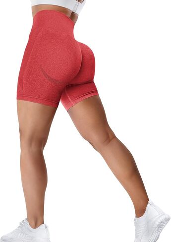 Seamless High Waisted Shorts for Women Smile Contour Biker Shorts Gym Yoga Workout in Saudi Arabia