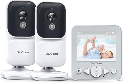 NeoView Video Baby Monitor - 2.8" Screen, 2-Way Audio, Video Loop Recording, Night Vision, Real-Time/VOX Monitoring, Temperature Sensor, Lullabies, Belt Clip Design (Supports Up to 128GB) in Saudi Arabia