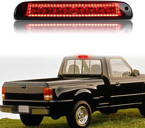 عدسة مدخنة LED استبدال ضوء الفرامل الثالث لـ 1999-2016 Ford F250 F350 F450 F550 Super Duty، 1993-2011 لـ Ford Ranger مجموعة مصابيح فرامل الكابينة الخلفية عالية التركيب، ضوء شحن السقف in Kuwait
